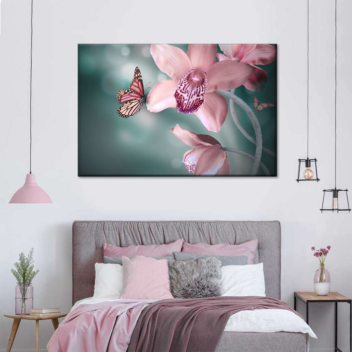 ElephantStock Butterfly Orchid Wall Art