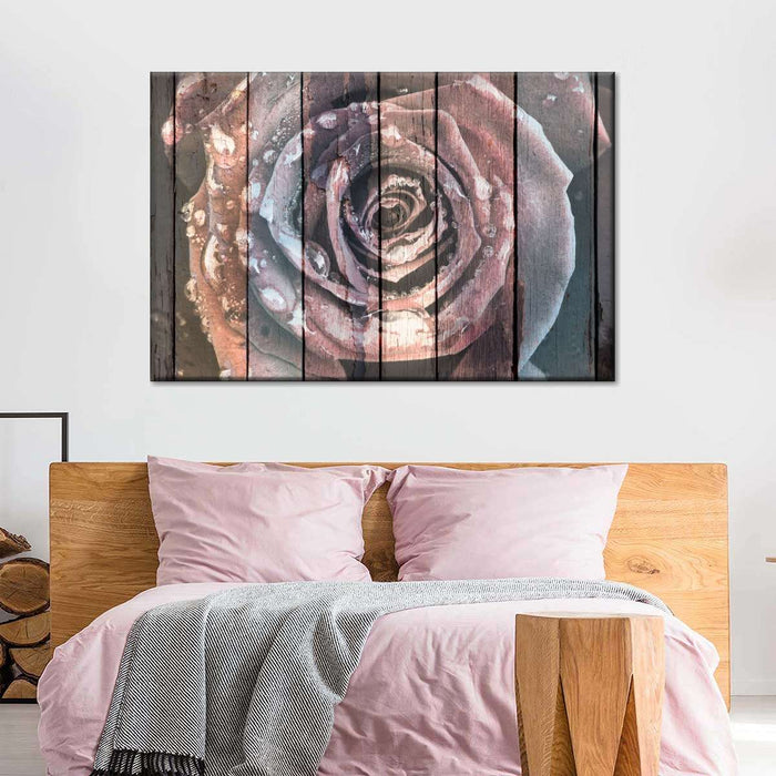 ElephantStock Colorful Wooden Rose Wall Art