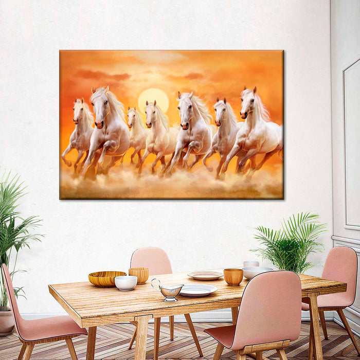 ElephantStock Seven Running Horses Wall Art