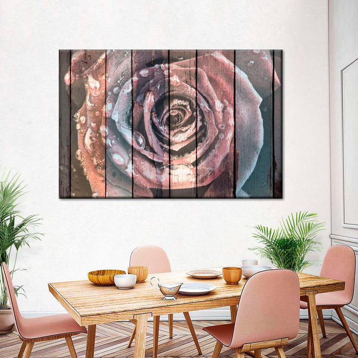 ElephantStock Colorful Wooden Rose Wall Art