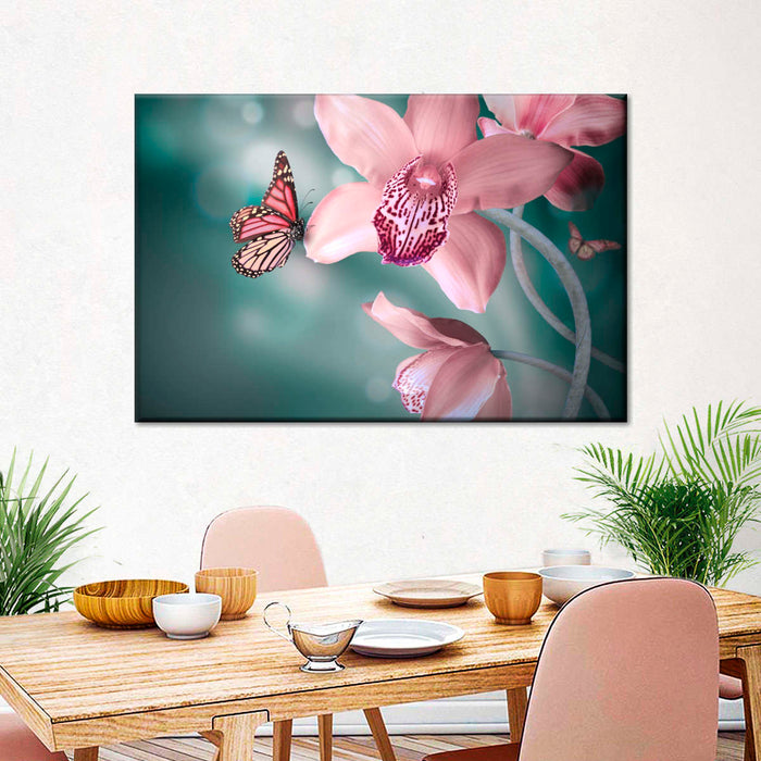 ElephantStock Butterfly Orchid Wall Art