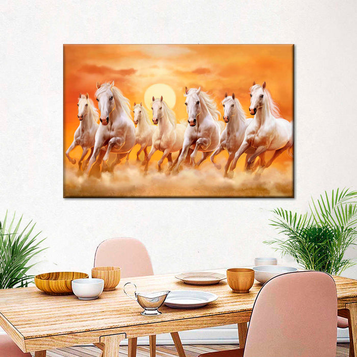 ElephantStock Seven Running Horses Wall Art