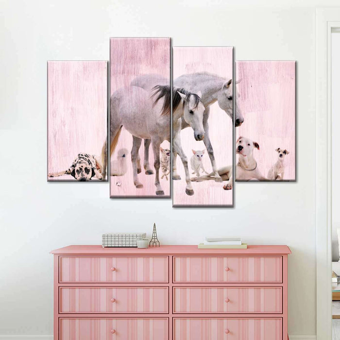 ElephantStock Dogs And Horses Wall Art