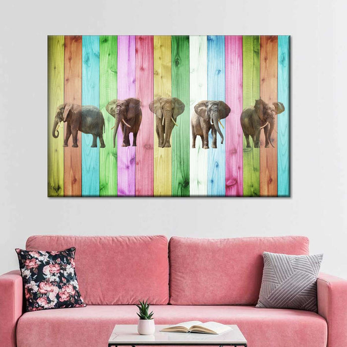 ElephantStock Color Stripe Elephants