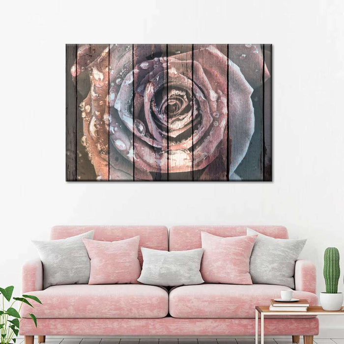 ElephantStock Colorful Wooden Rose Wall Art