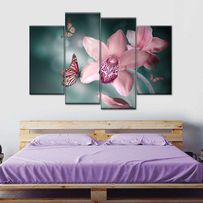 ElephantStock Butterfly Orchid Wall Art