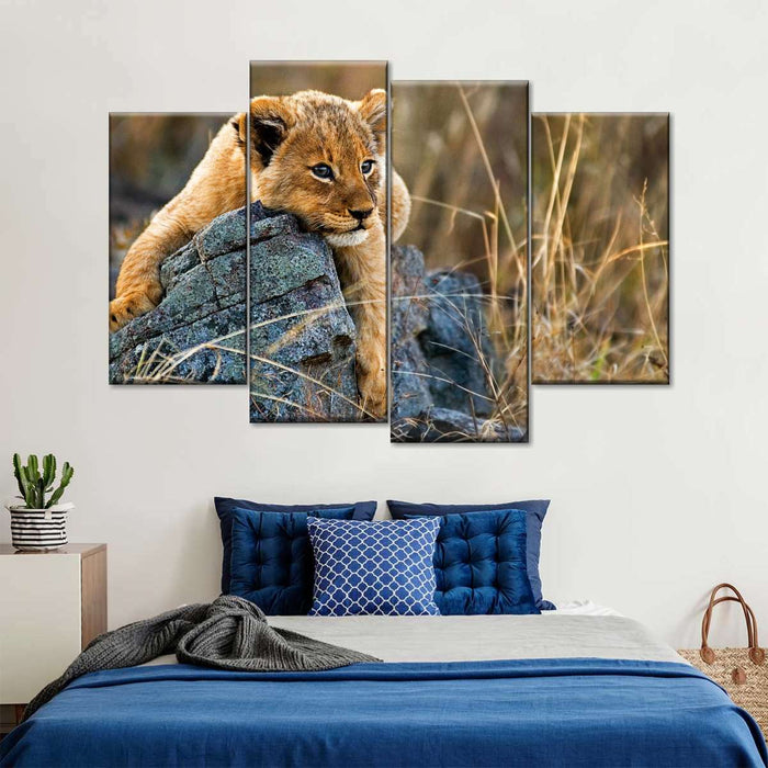 ElephantStock Safari Lion Cub Wall Art