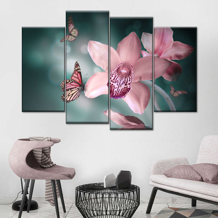 ElephantStock Butterfly Orchid Wall Art