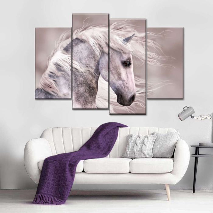 ElephantStock Arabian Dapple Grey Horse Wall Art