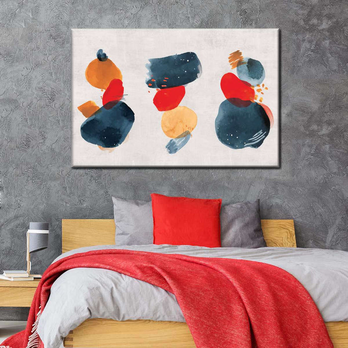 ElephantStock Watercolor Blotches Canvas Set Wall Art