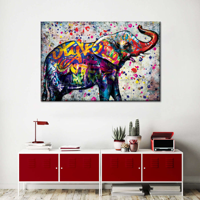 ElephantStock Epic Colorful Elephant Wall Art