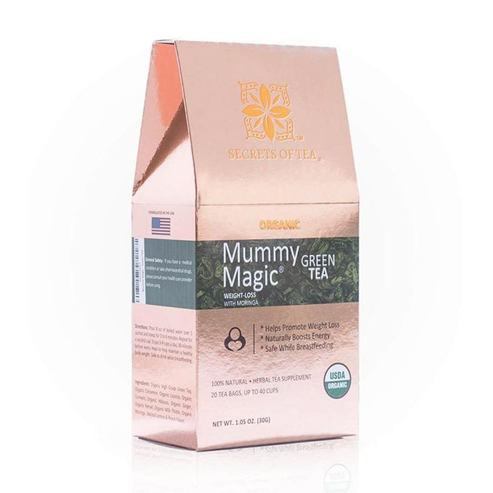 Secrets Of Tea Organic Slimming Herbal Tea - Caffeine-Free with Moringa, 40 Servings