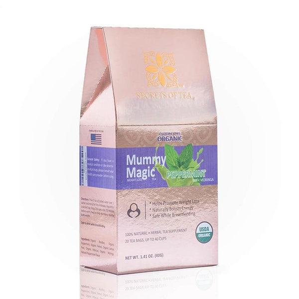 Secrets Of Tea Mummy Magic Weight Loss Tea- 40 servings- Peppermint Flavor- Easy Weight Loss