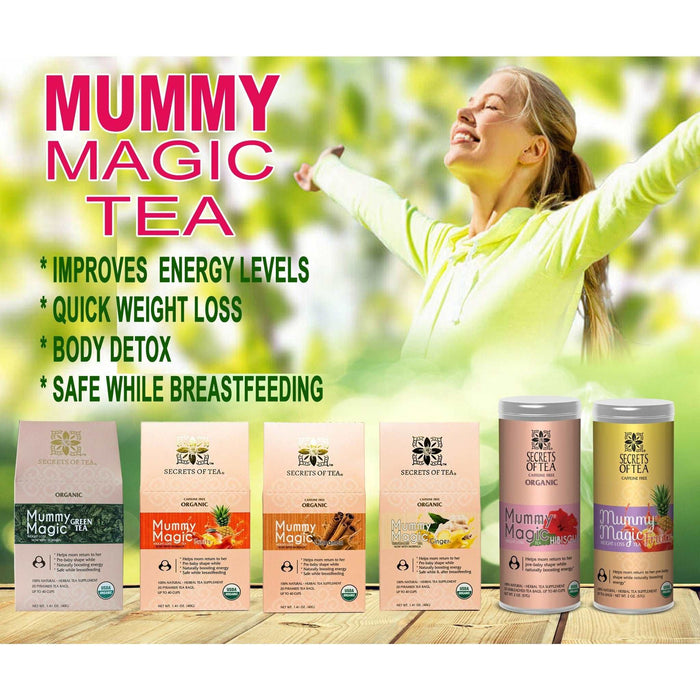 Secrets Of Tea Mummy Magic Weight Loss Tea- 40 servings- Peppermint Flavor- Easy Weight Loss