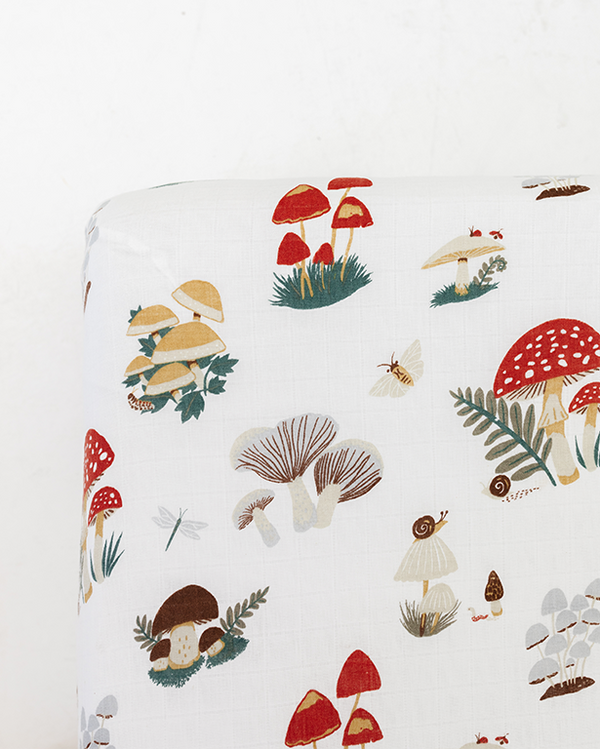 Clementine Kids Mushroom Crib Sheet