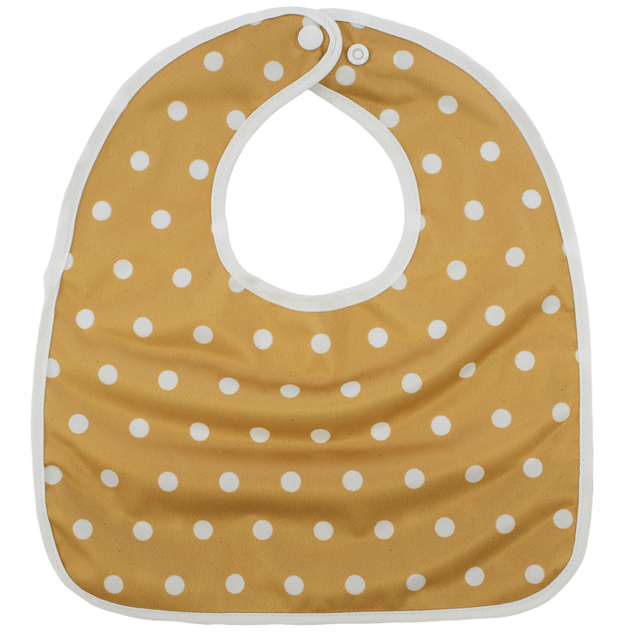 Texas Tushies Mustard Polka Dots - The Flip Bib