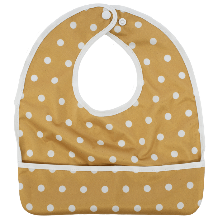 Texas Tushies Mustard Polka Dots - The Flip Bib