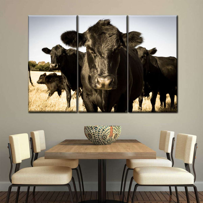 ElephantStock Black Angus Cattle Wall Art