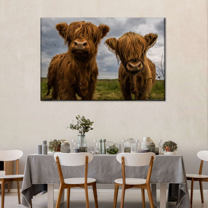 ElephantStock Baby Highland Cows Wall Art