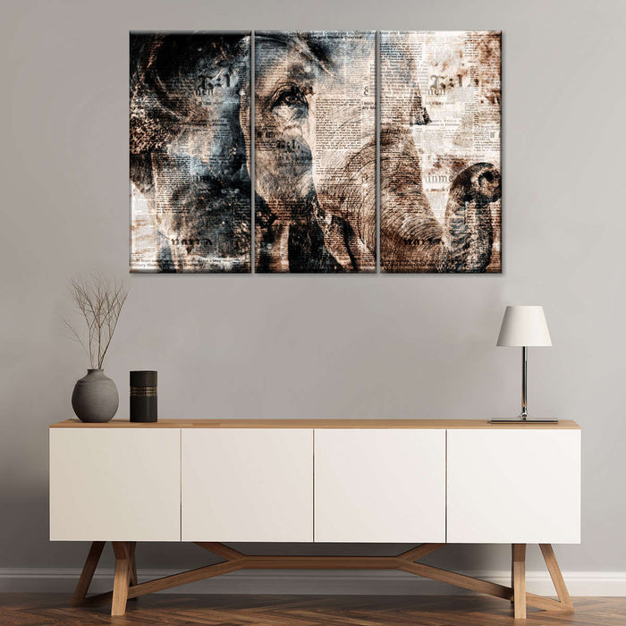 ElephantStock Textured Elephant Wall Art