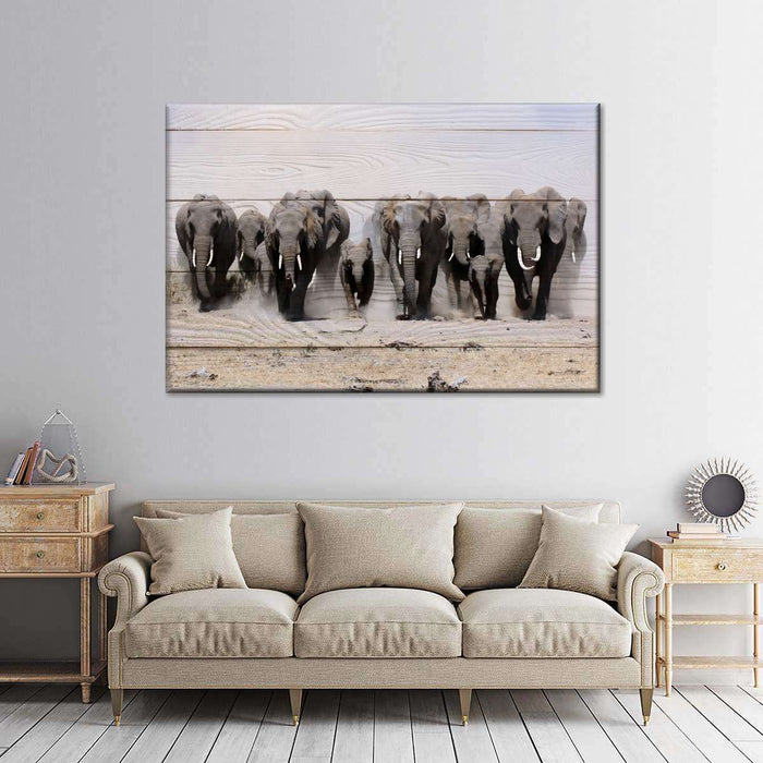 ElephantStock Elephants In Motion Wall Art