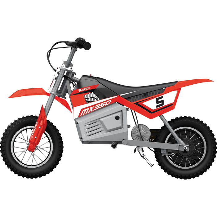 Razor MX350 Dirt Rocket Kids Electric Toy Motocross Motorcycle Dirt Bike, Red