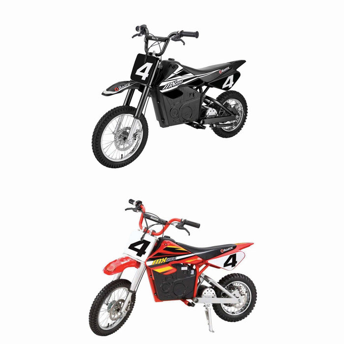 Razor MX650 Electric Dirt Rocket Bike + Razor MX500 Dirt Rocket Electric Bike