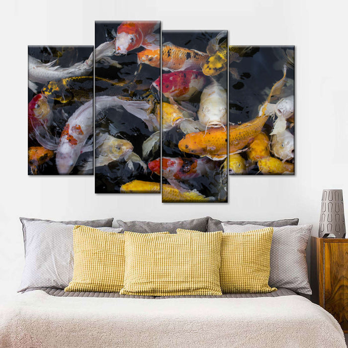 ElephantStock Abundant Koi Fish Wall Art