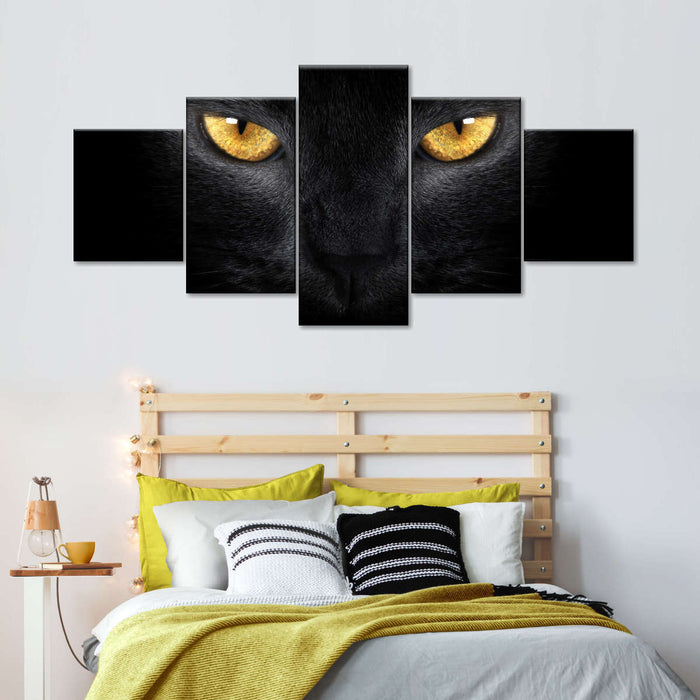 ElephantStock Yellow Eyed Cat Wall Art