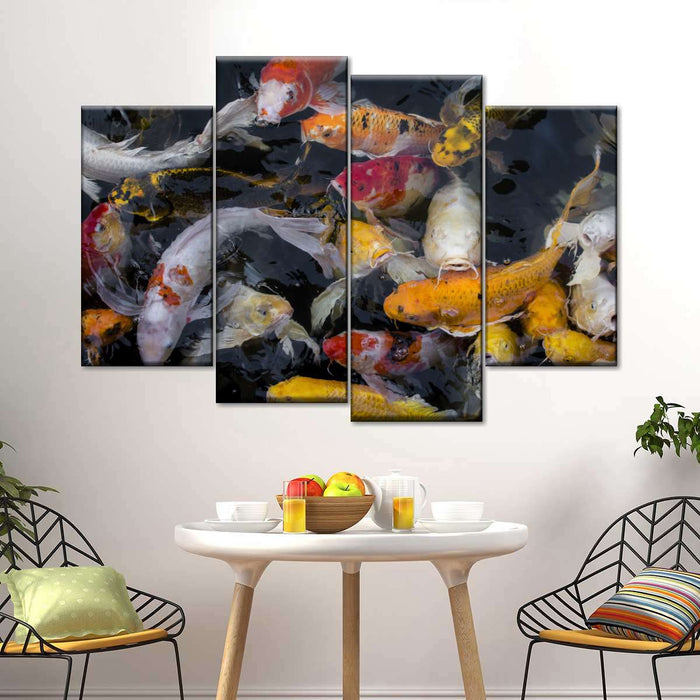 ElephantStock Abundant Koi Fish Wall Art