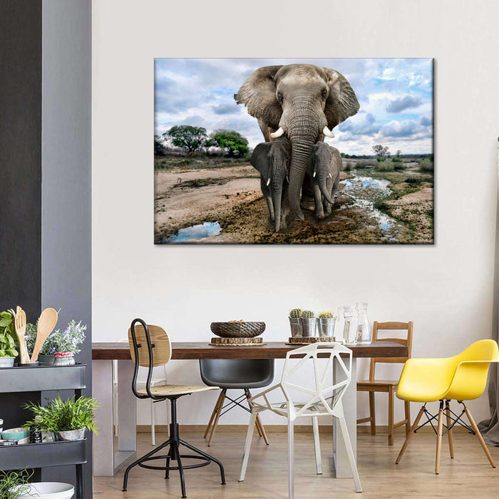 ElephantStock Safari Elephants Wall Art