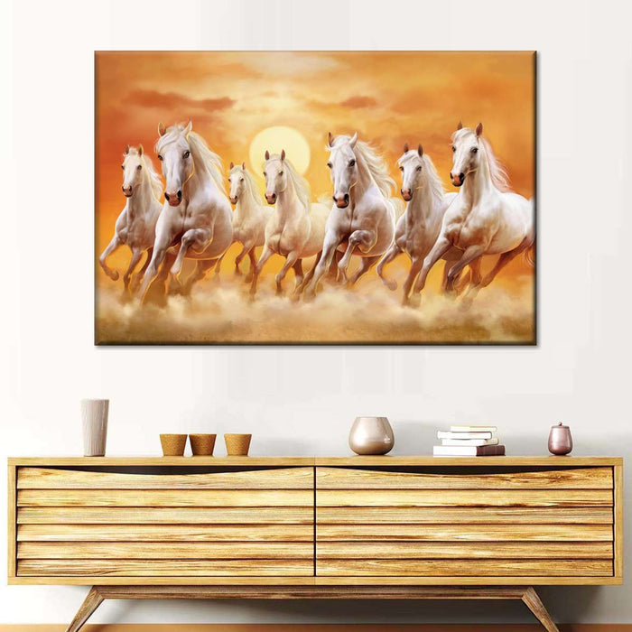 ElephantStock Seven Running Horses Wall Art