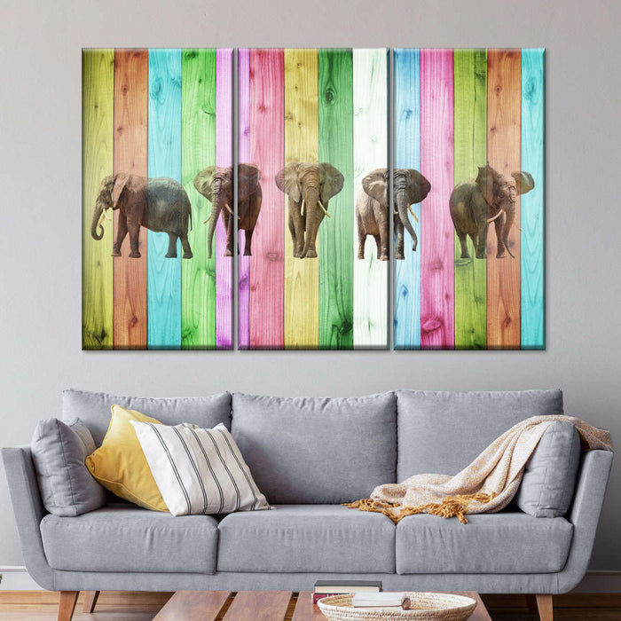 ElephantStock Color Stripe Elephants