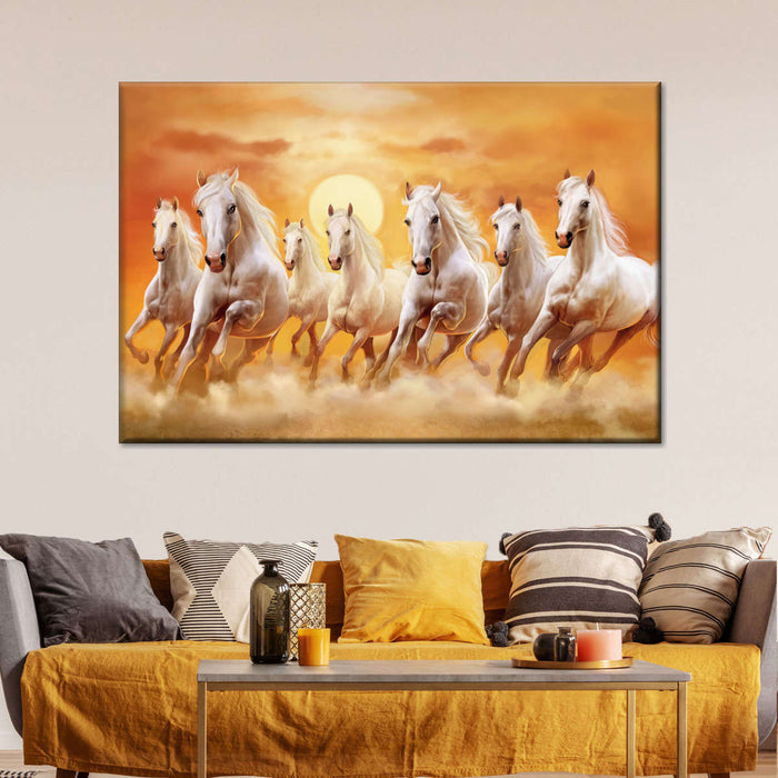 ElephantStock Seven Running Horses Wall Art