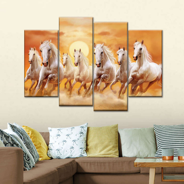 ElephantStock Seven Running Horses Wall Art