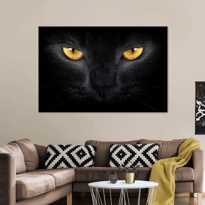 ElephantStock Yellow Eyed Cat Wall Art