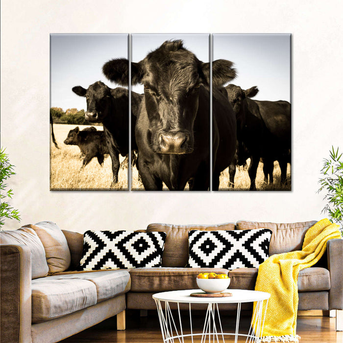 ElephantStock Black Angus Cattle Wall Art