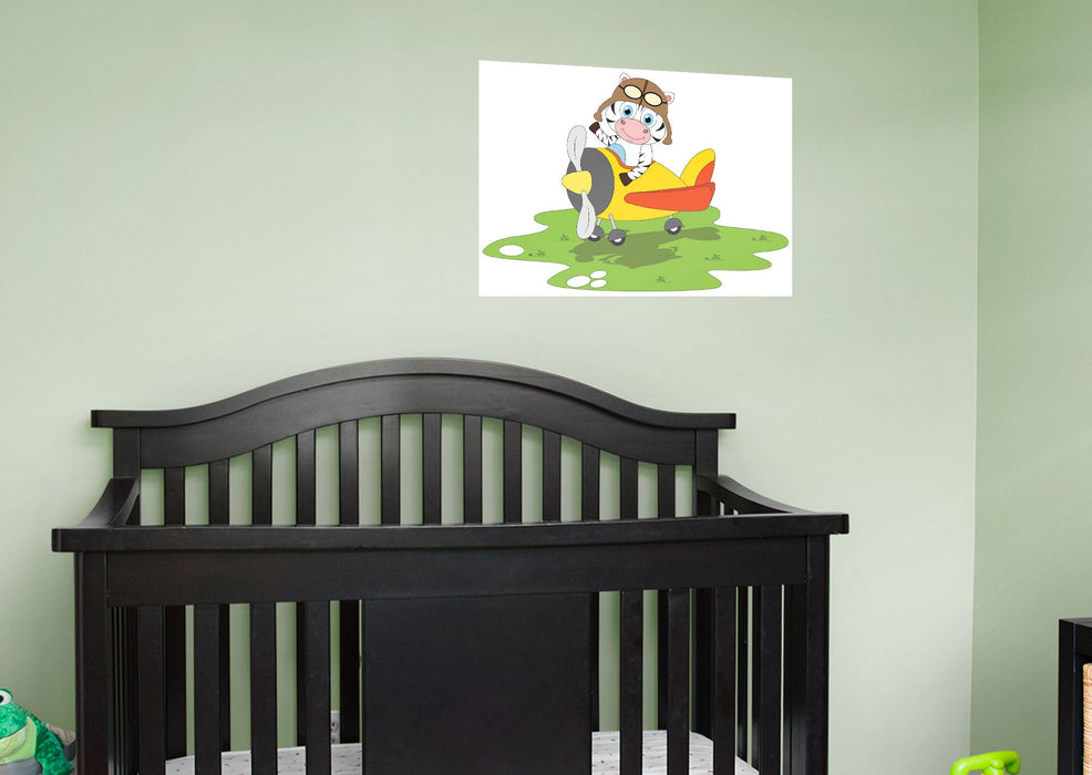 Fathead Nursery: Planes Zebra Mural - Removable Wall Adhesive Decal