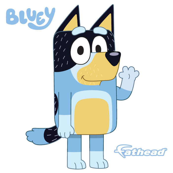 Fathead Bluey: Bandit RealBig - Officially Licensed BBC Removable Adhesive Decal
