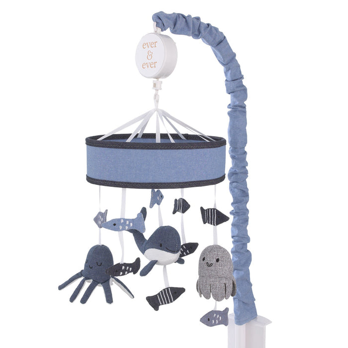 Ever & Ever Marine Plush Whales, Octopus, and Fishes Musical Mobile