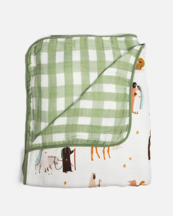 Be A Heart Nativity Oversized Muslin Quilt