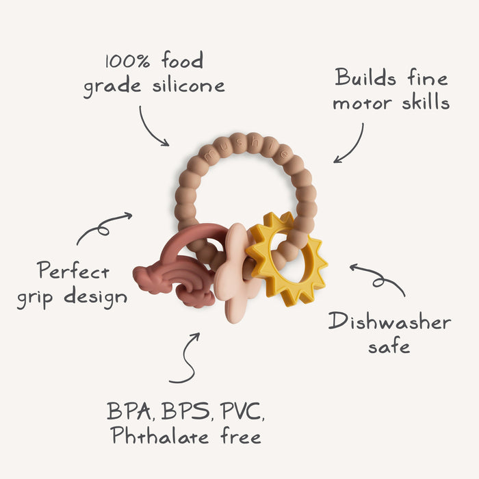 Mushie Nature Teething Ring