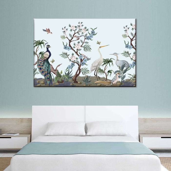 ElephantStock Chinoiserie Style Birds Wall Art