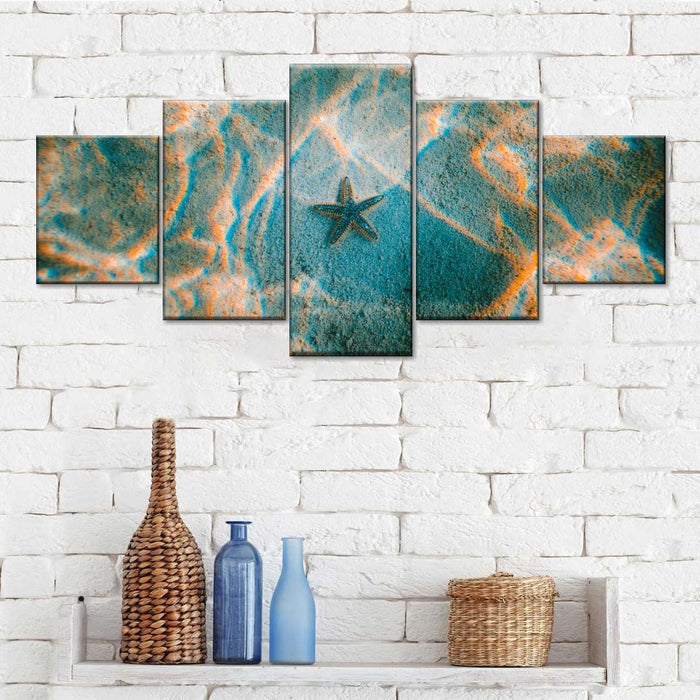 ElephantStock Sandy Underwater Starfish Wall Art