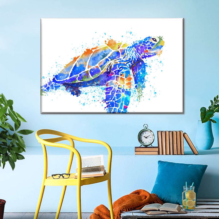 ElephantStock Sea Turtle Watercolor Wall Art