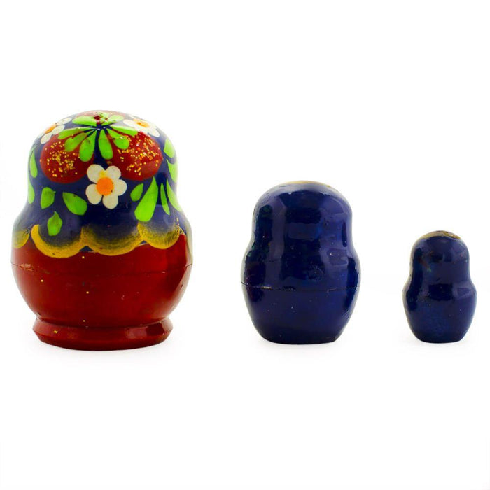 BestPysanky Set of 3 Miniature Flowers Nesting Dolls 2 Inches