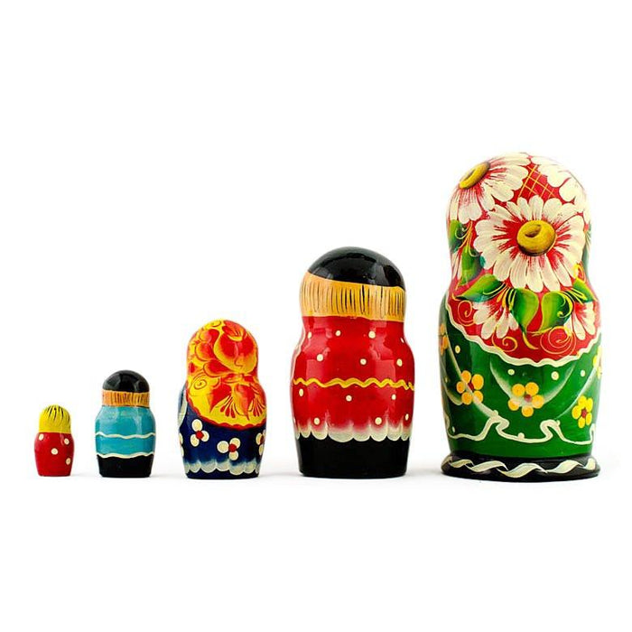 BestPysanky Set of 5 Farmers Family Nesting Dolls 7 Inches