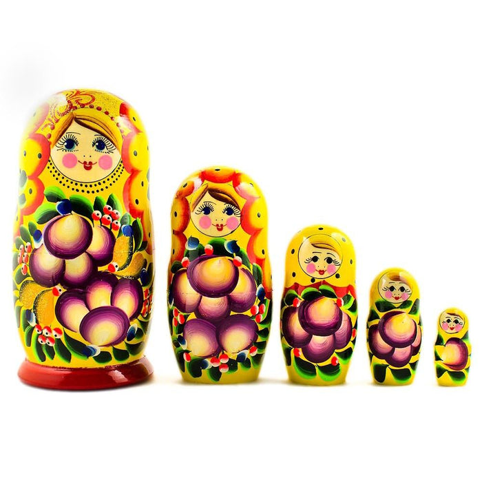 BestPysanky Set of 5 Darya Nesting Dolls 7 Inches