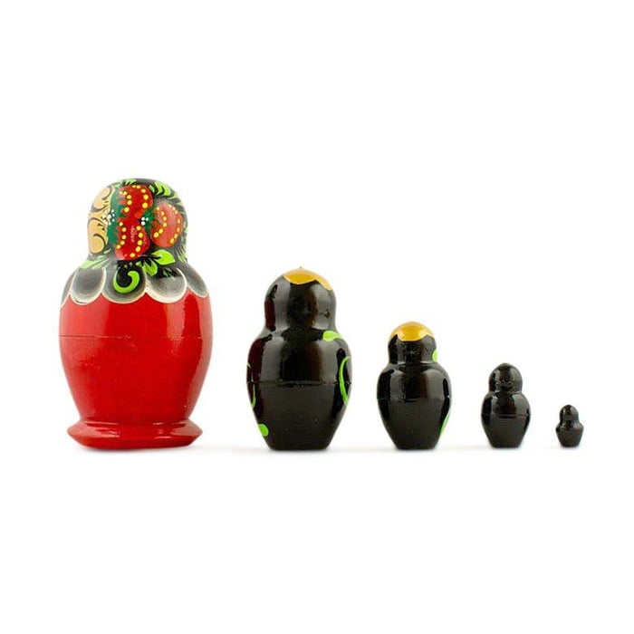 BestPysanky Set of 5 Wooden Nesting Dolls  3.5 Inches