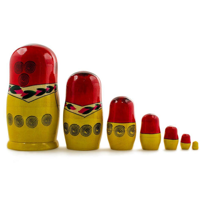 BestPysanky Set of 7 Wooden Dolls Nesting Dolls 7 Inches